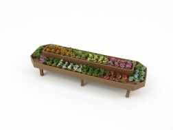 N - Flower Pots Display Bench