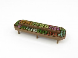 TT - Flower Pots Display Bench